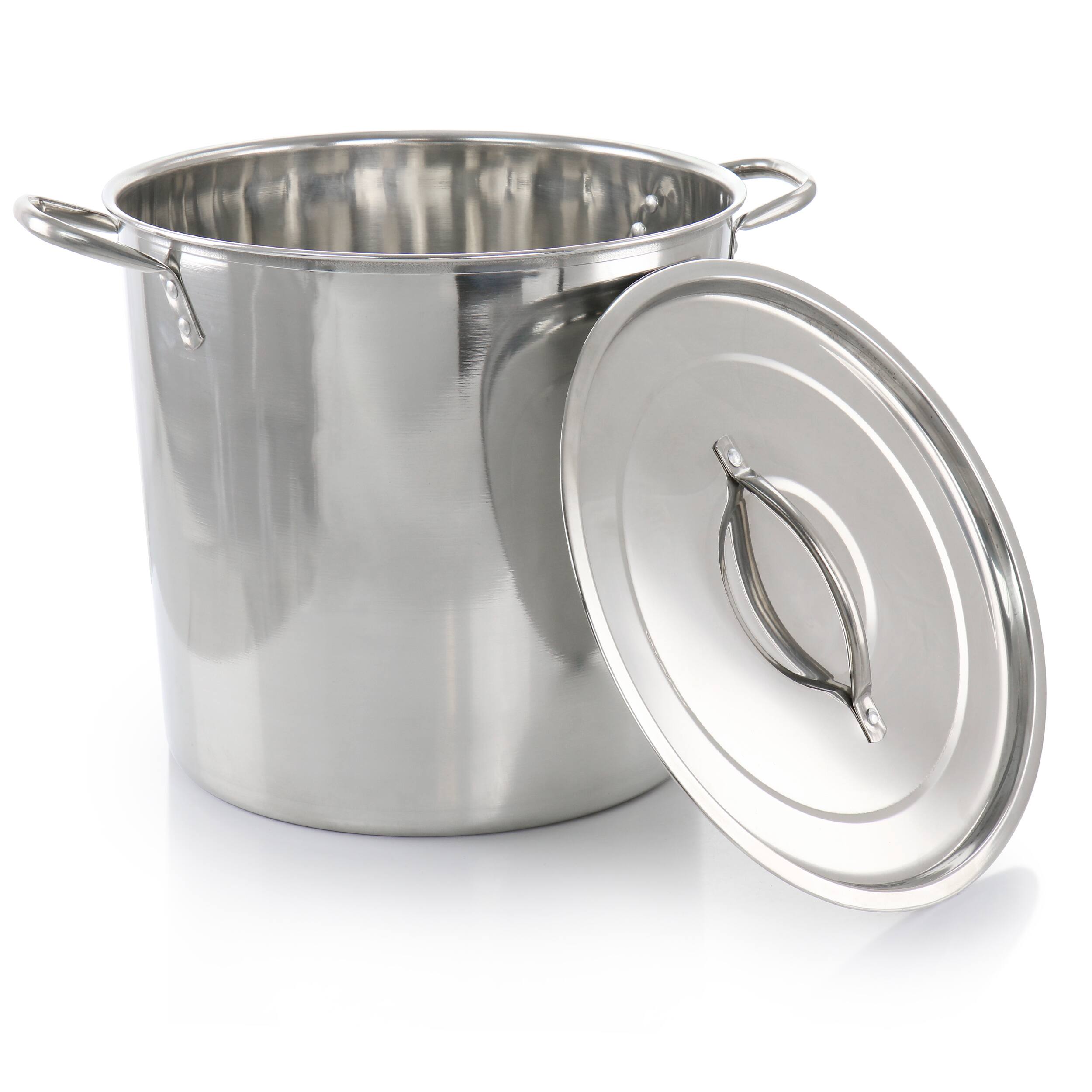 Alt View 1. Gibson - Gibson Everyday Whittington 16 Quart Stainless Steel Stock Pot with Lid - Silver.