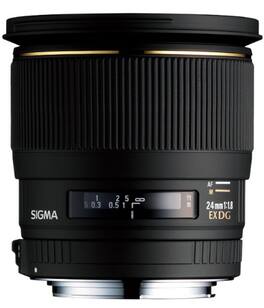 Sigma - 24mm f/1.8 EX DG Aspherical Macro Large Aperture Wide Angle Lens for Nikon SLR Cameras - Black