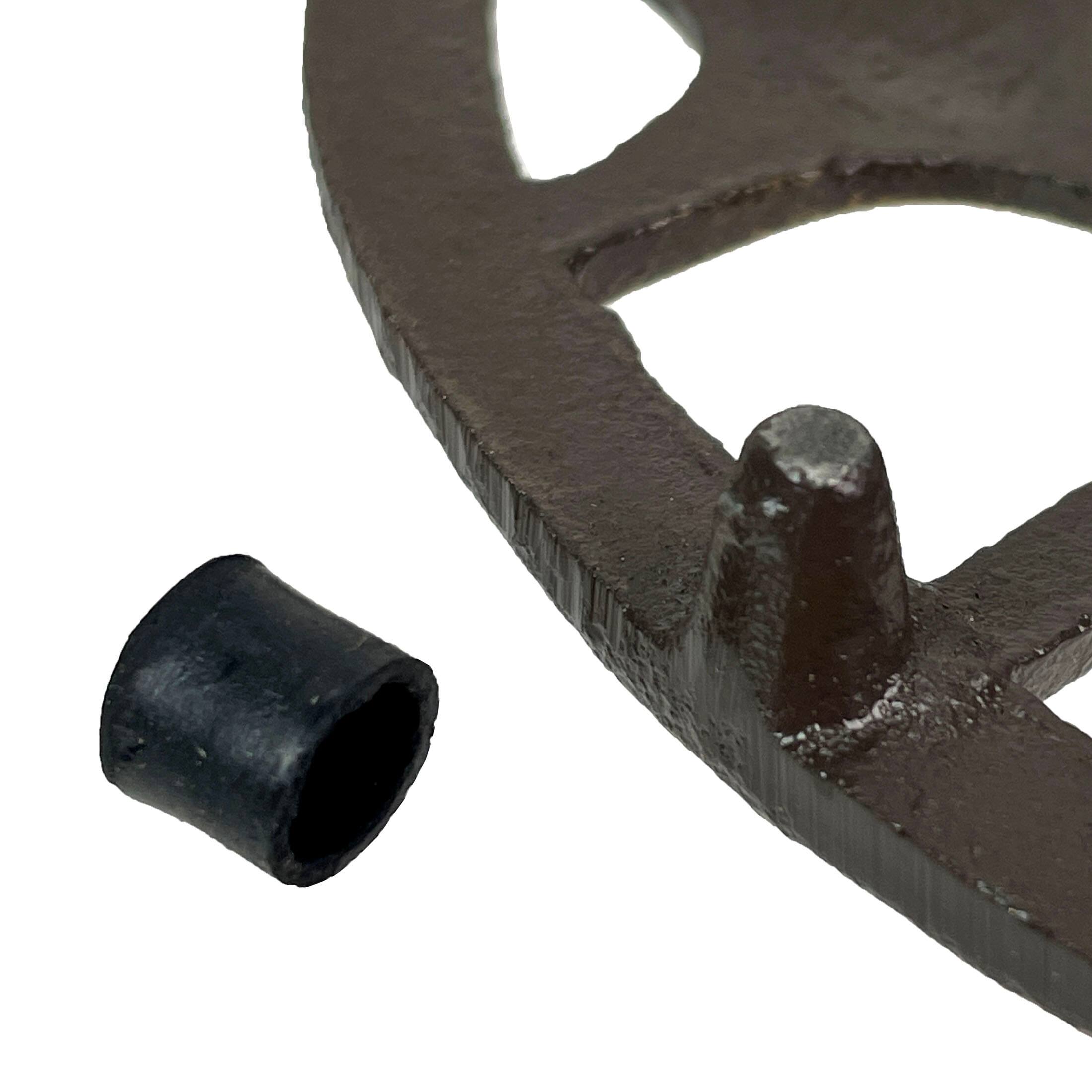 Alt View 9. Zeckos - Cast Iron Stars Trivet – Bronze Finish, 8" Round, Mid Century Modern Style - Bronze.