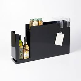Yamazaki Home - Sliding Drawer Seasoning Rack - Steel - Black