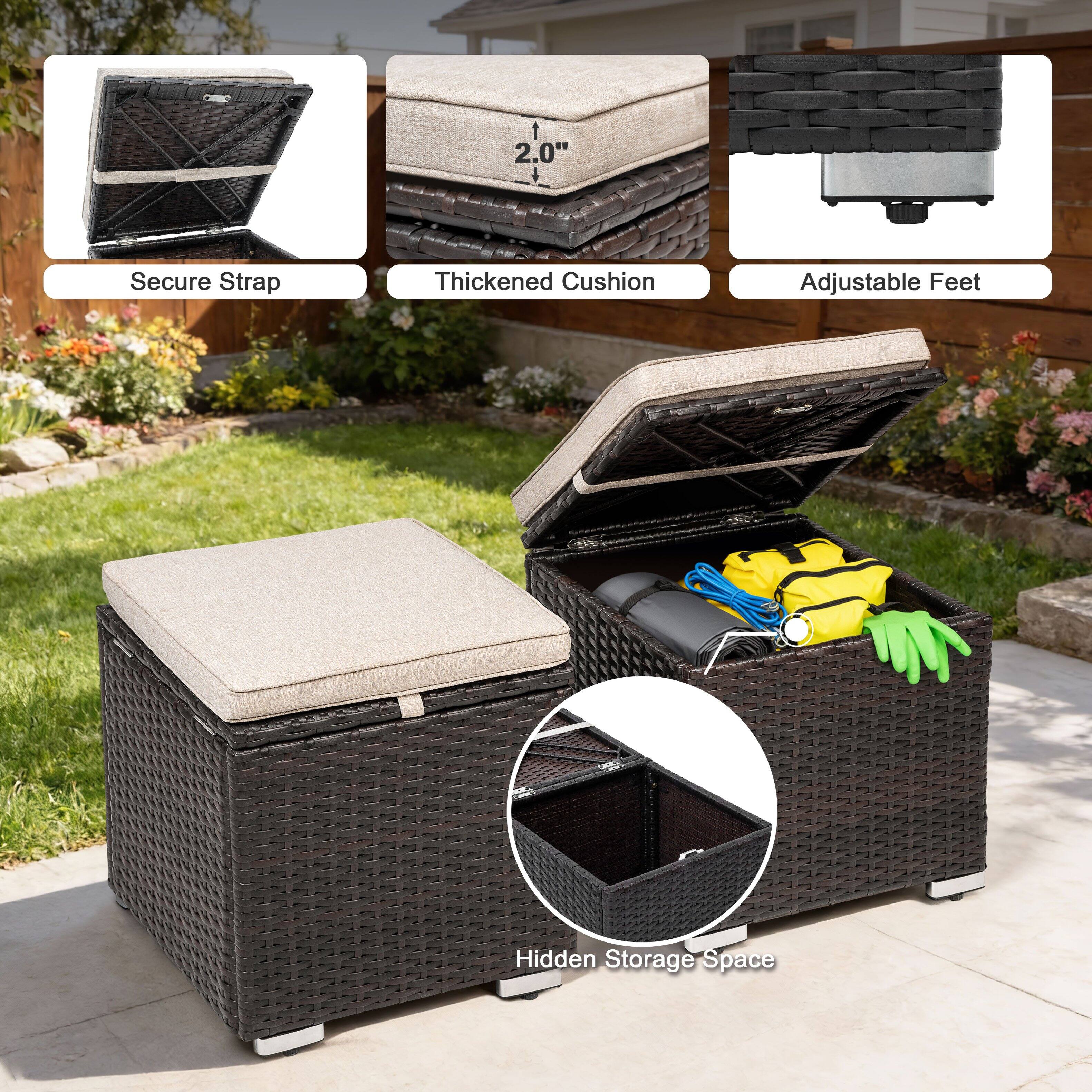 - Secure Strap
- Thickened Cushion
- Adjustable Feet
- Hidden Storage Space