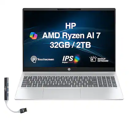HP AMD Ryzen AI 7 32GB / 2TB Touchscreen IPS SuperCLEAR BACKLIT KEYBOARD