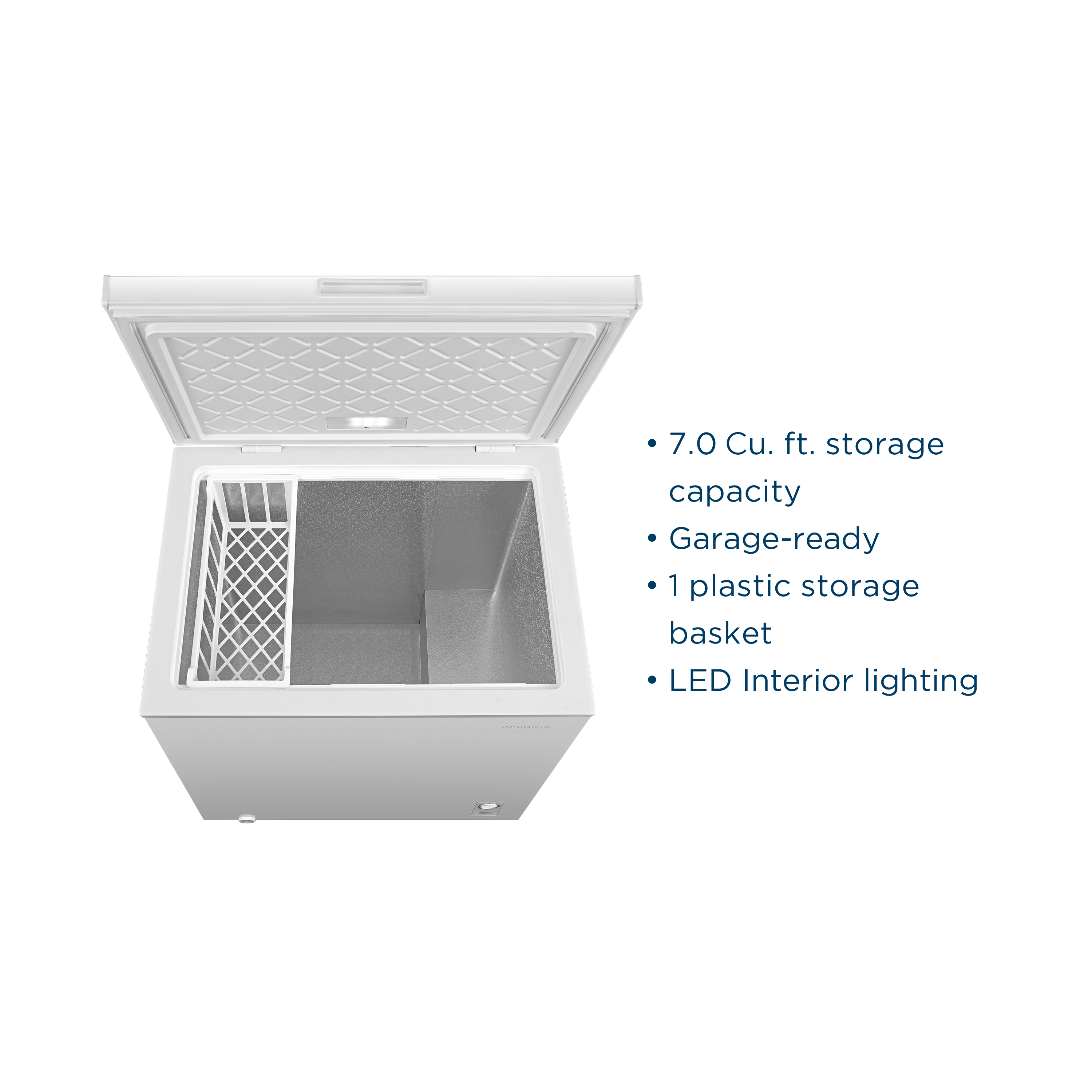 Insignia™ 7 Cu. Ft. Garage Ready Chest Freezer White NS-CZ70WH26L
