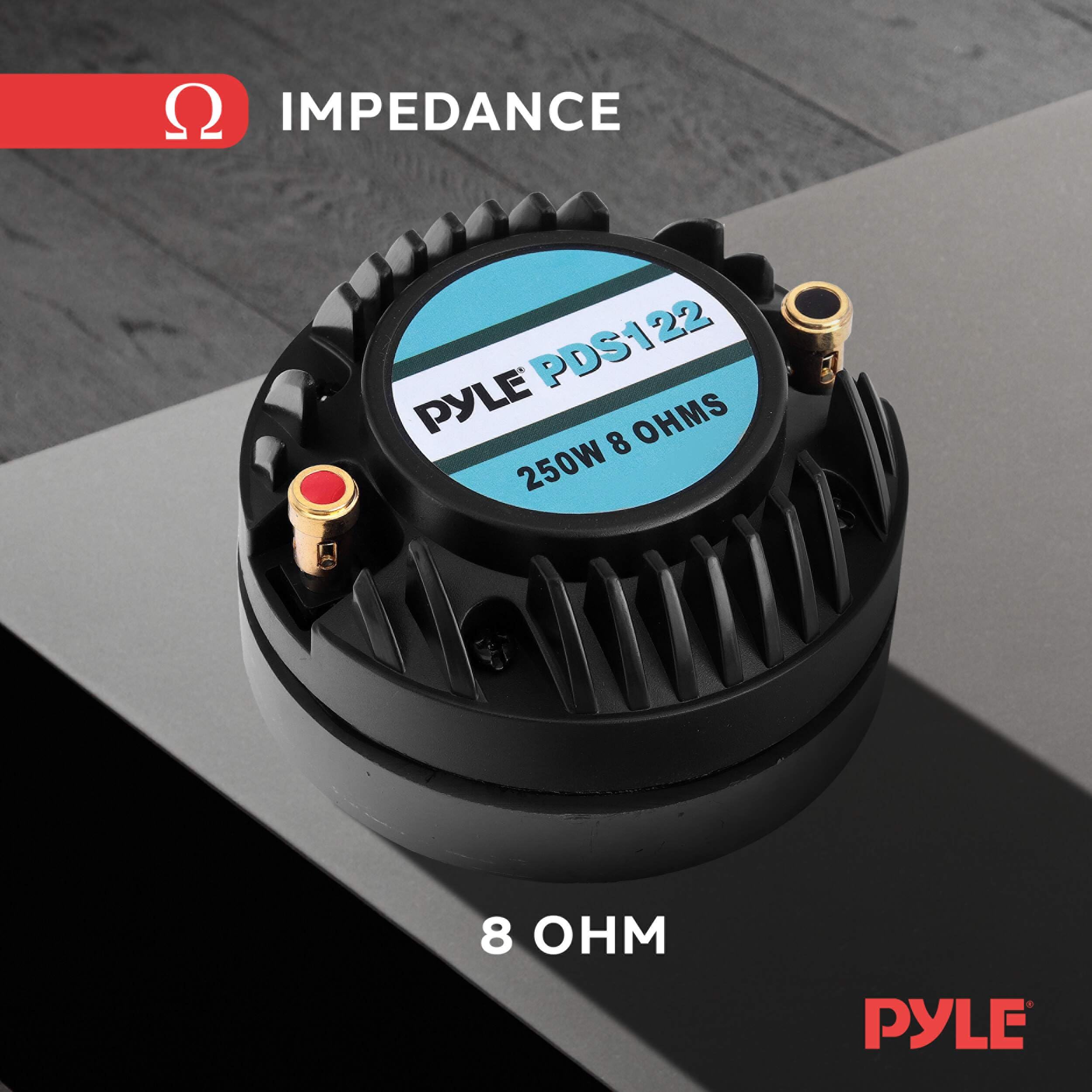 IMPEDANCE PDS122 PYLE 250W 8 OHMS 8 OHM