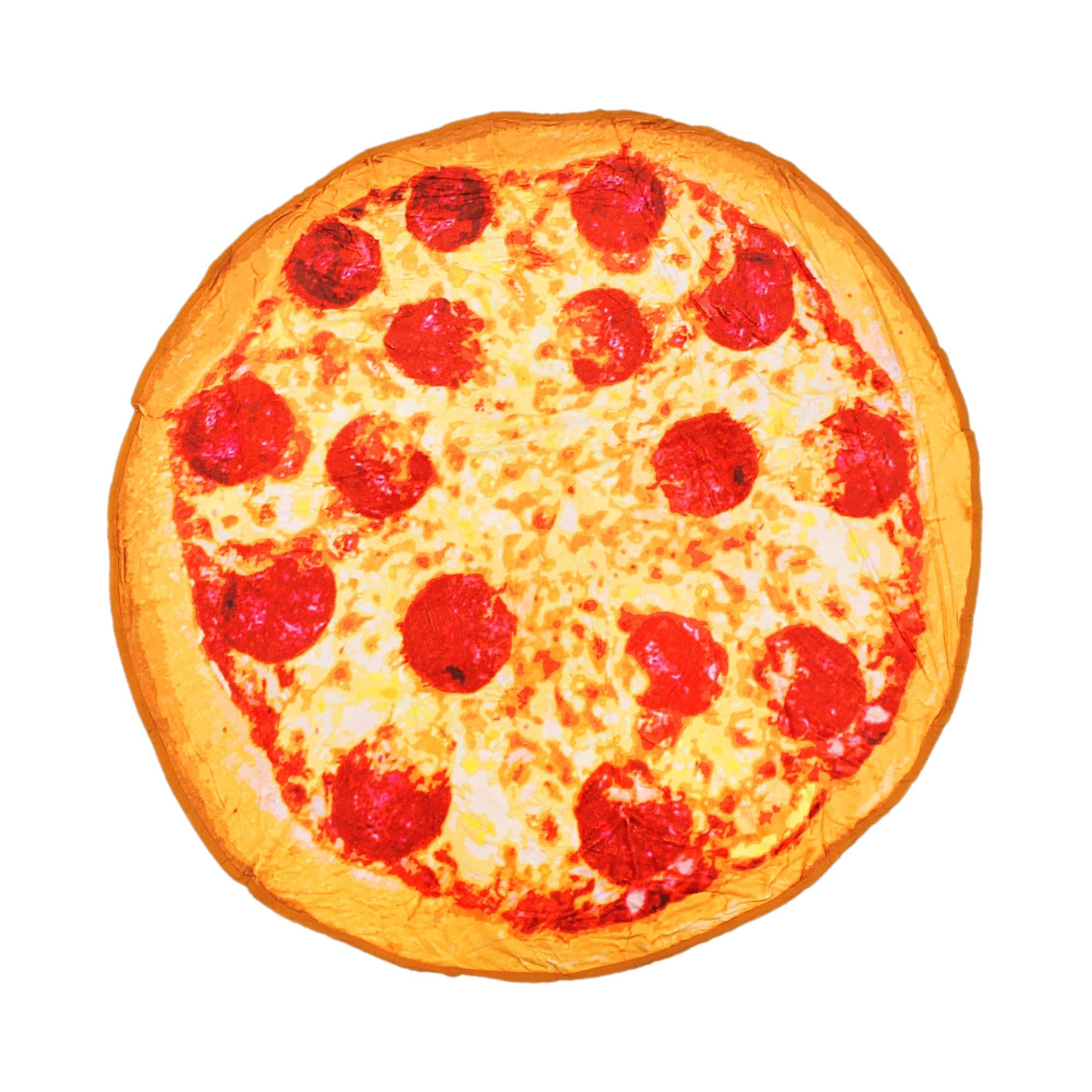 Just Funky - Pepperoni Pizza Round Throw Blanket - Multi-Color