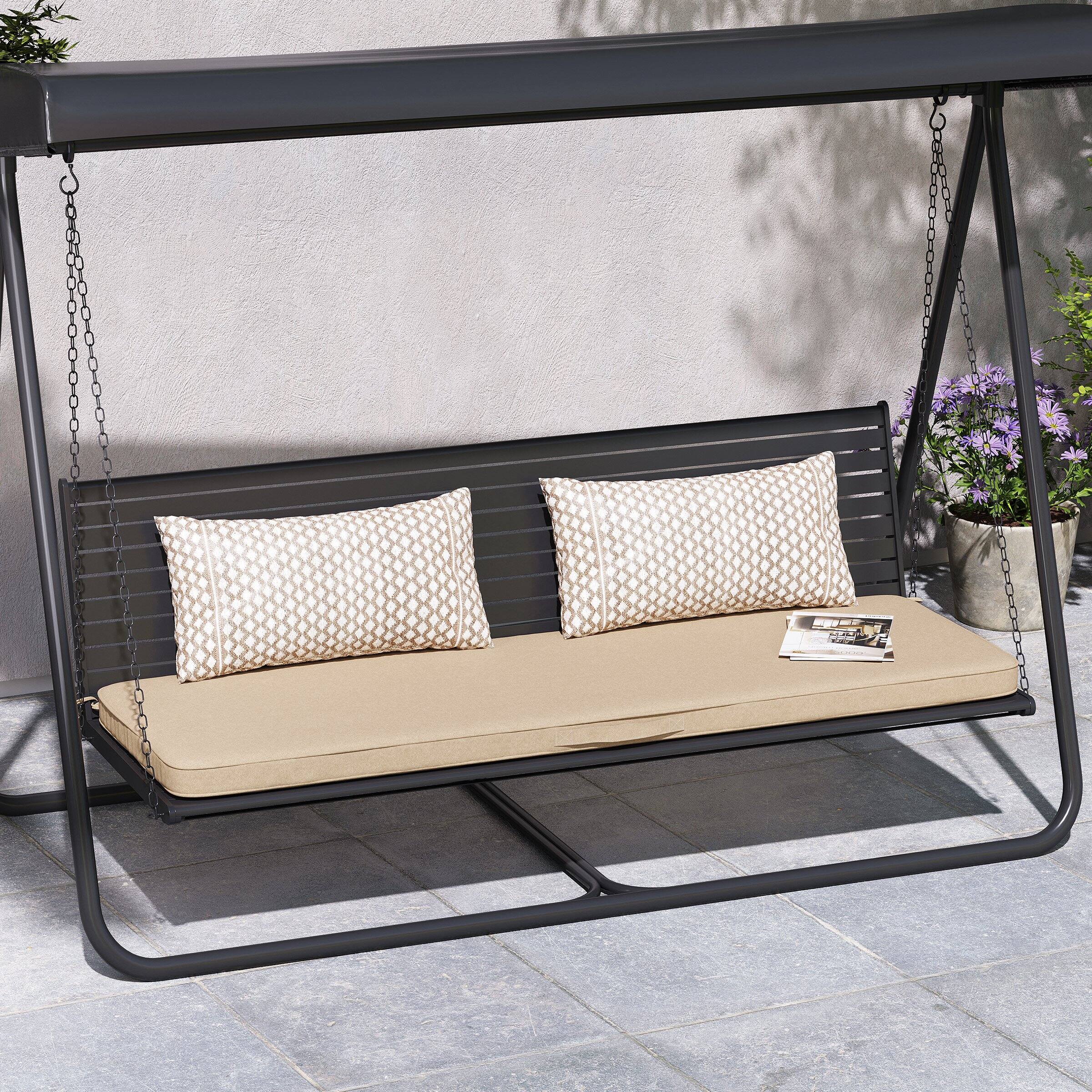 Angle. Crestlive Products - Crestlive Products Outdoor Settee Bench Seat Cushion Patio Swing Cushion Loveseat Cushion - Beige.