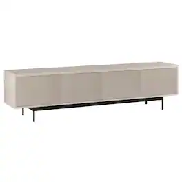 Hudson&Canal - Whitman Rectangular Fluted TV Stand for TV's up to 85" - Alder White
