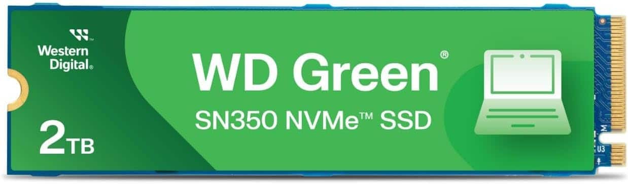Western Digital - WD WDS200T3G0C 2TB WD Green SN350 NVMe Internal SSD Solid State Drive