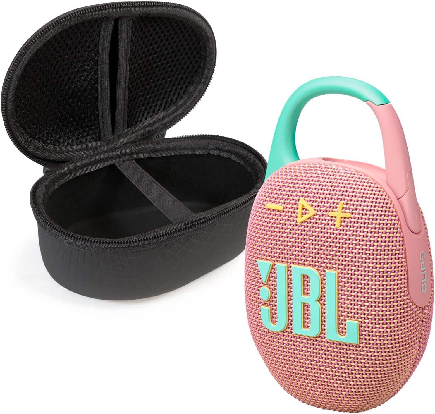 Bundle - JBL - Clip 5 Bluetooth Speaker and divvi! Protective Case - Pink
