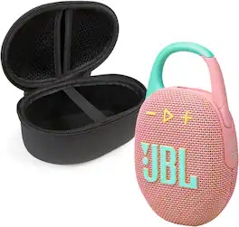Bundle - JBL - Clip 5 Bluetooth Speaker and divvi! Protective Case - Pink