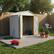 Angle. Anysun - 6x4 Ft Metal Outdoor Storage Shed with Apex Roof, White & Yellow Garden Tool Shed for Backyard or Patio - White.