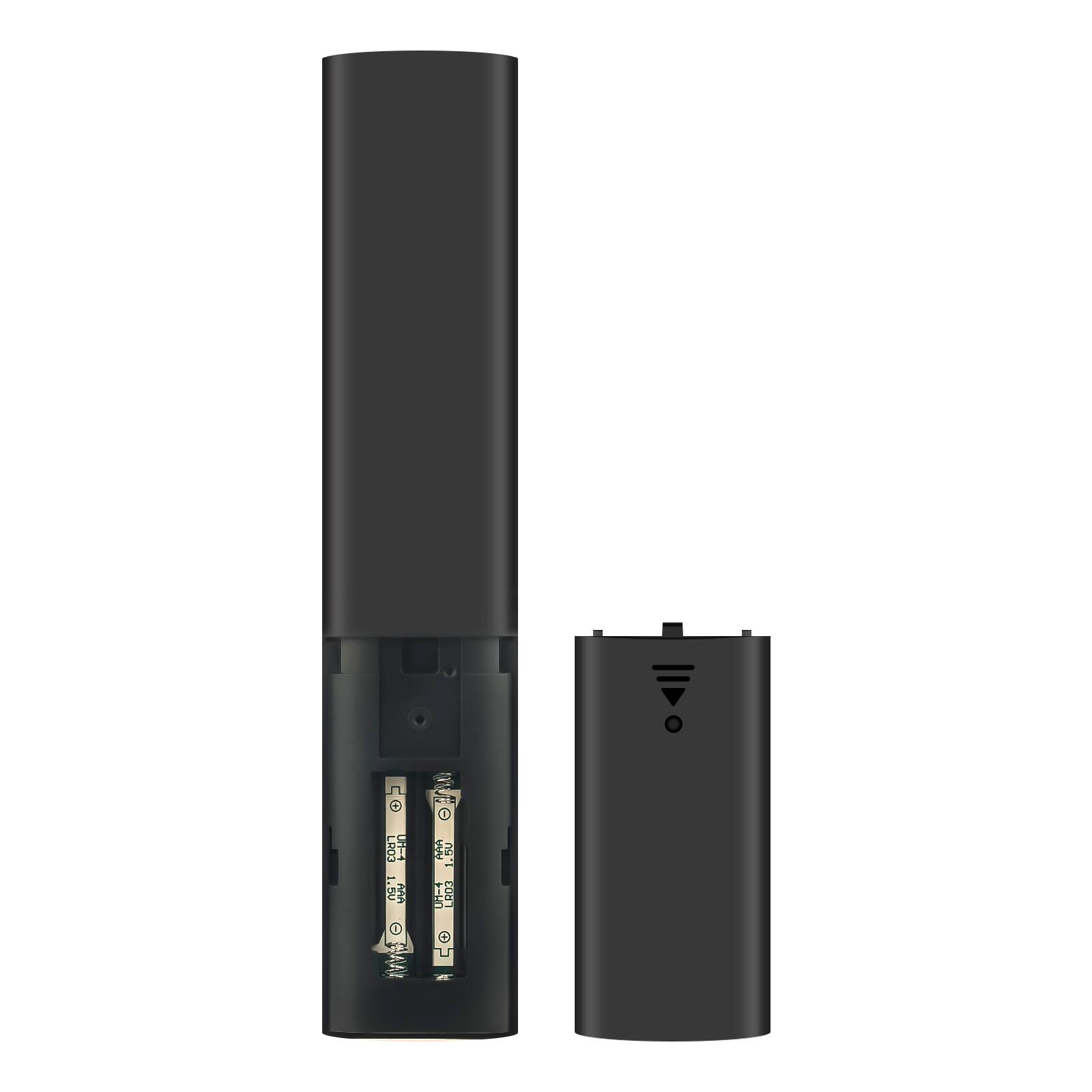 Back. VINABTY - Voice Replaced Remote Control RC45190  Fits for Telefunken TV D50U550Y2CW D65V900M4CWH - Black.