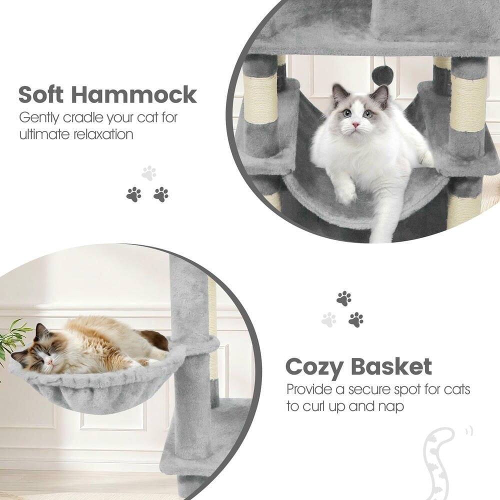 Soft Hammock  
Gently cradle your cat for ultimate relaxation  

Cozy Basket  
Provide a secure spot for cats to curl up and nap