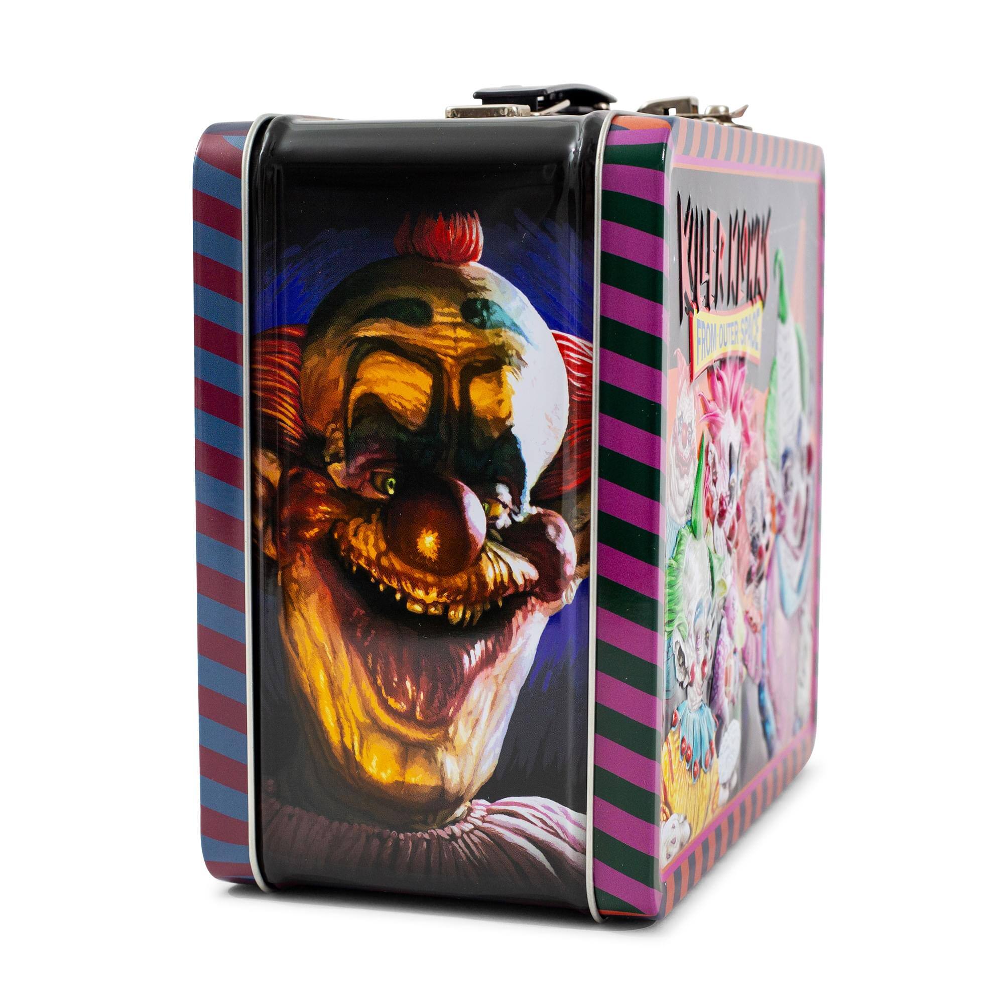 Alt View 1. Toynk - Killer Klowns From Outer Space Metal Tin Lunch Box | Toynk Exclusive - Red.