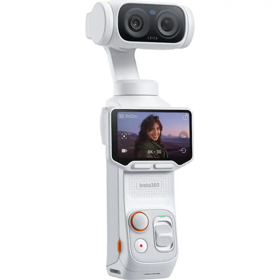 Threaded Usbc Insta360 Luna Ultra 8K AI Gimbal Camera (White) Dual 1