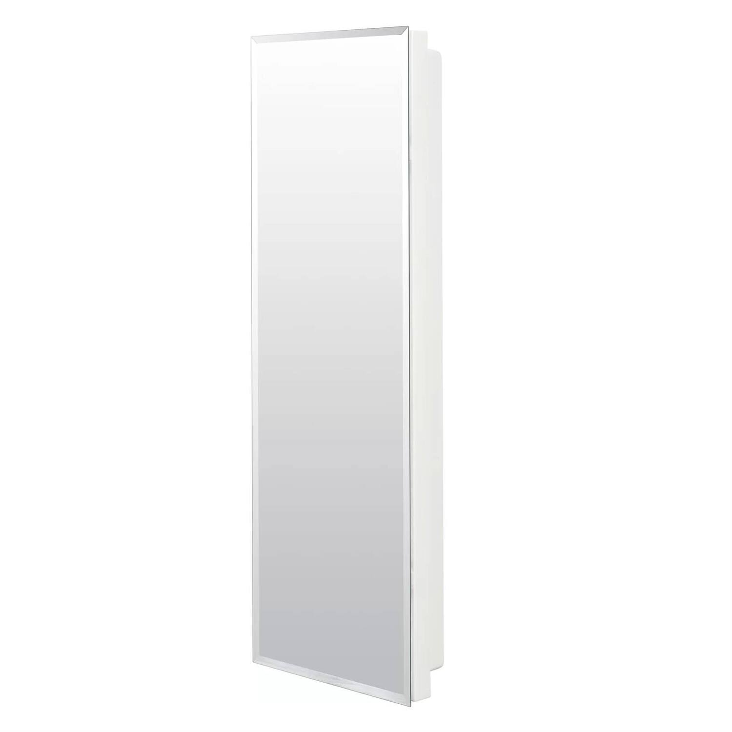 Left. Hivvago - Narrow Bathroom Medicine Cabinet Frameless Mirror 12 x 36 inch - White.