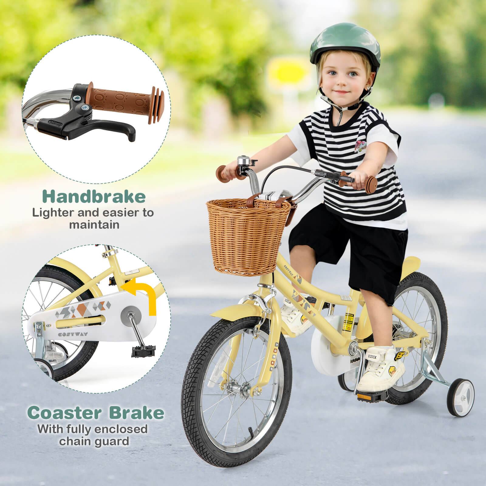 Handbrake  
Lighter and easier to maintain  

Coaster Brake  
With fully enclosed chain guard