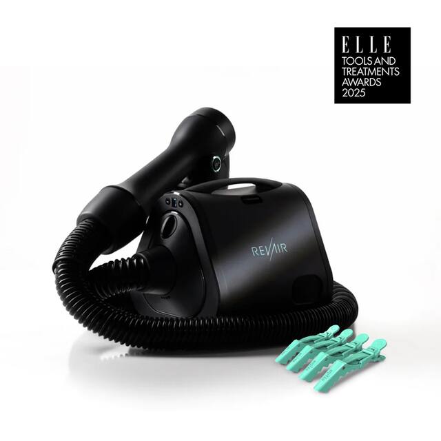 RevAir - Reverse-Air Hair Dryer with Hair Clips - Black