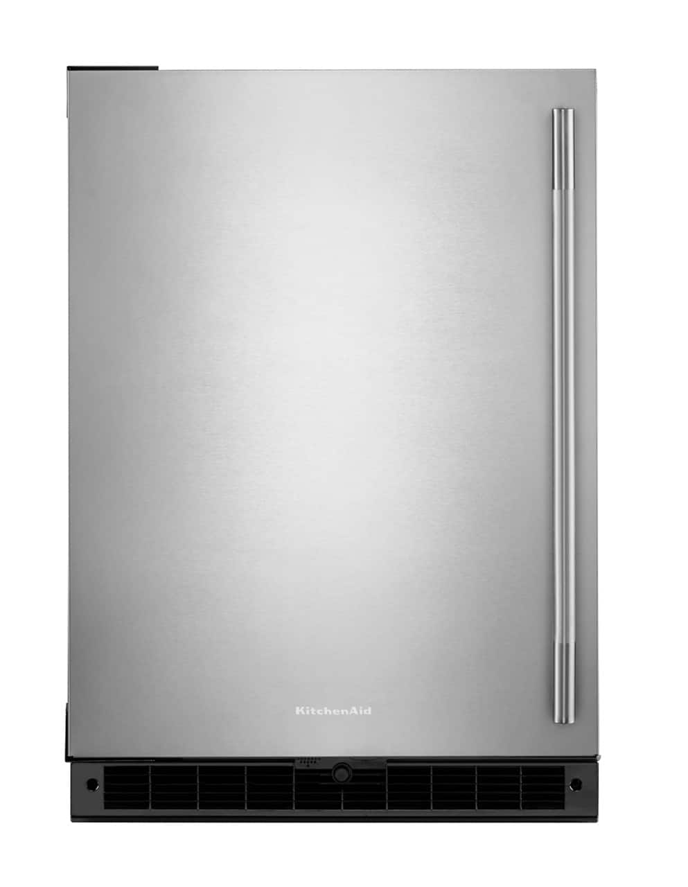 KitchenAid - 5.0 Cu. Ft. Undercounter Refrigerator - Black Cabinet/Stainless Steel Doors