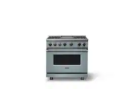 Viking - 36"W. 5.6 Cu. Ft. 7S Self-Clean Dual Fuel Range-November Sky - November Sky