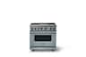 Viking - 36 in. Wide 4 Burner Dual Fuel Sealed Buner Frestanding Range with Griddle-LP - November Sky