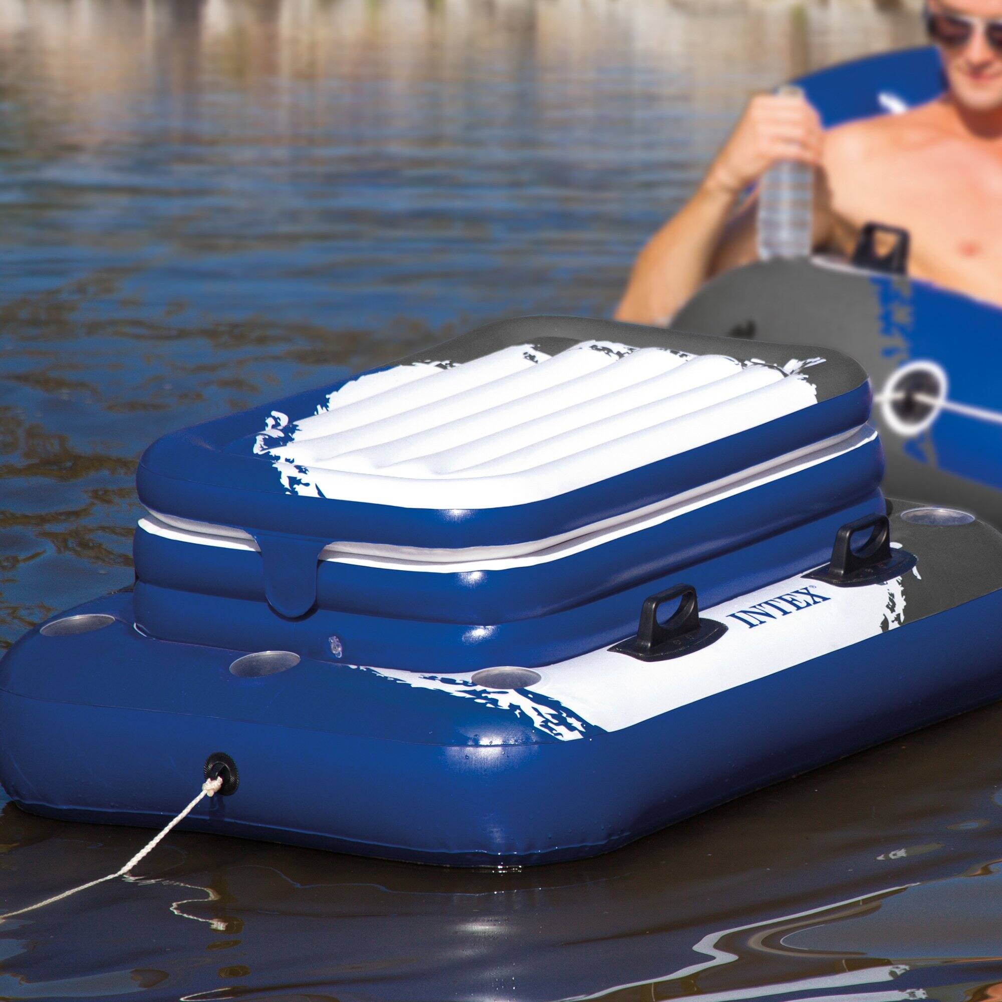 Alt View 2. Intex - Intex Inflatable Mega Chill II 72 Can Cooler Float & 1 Person Floating Raft.