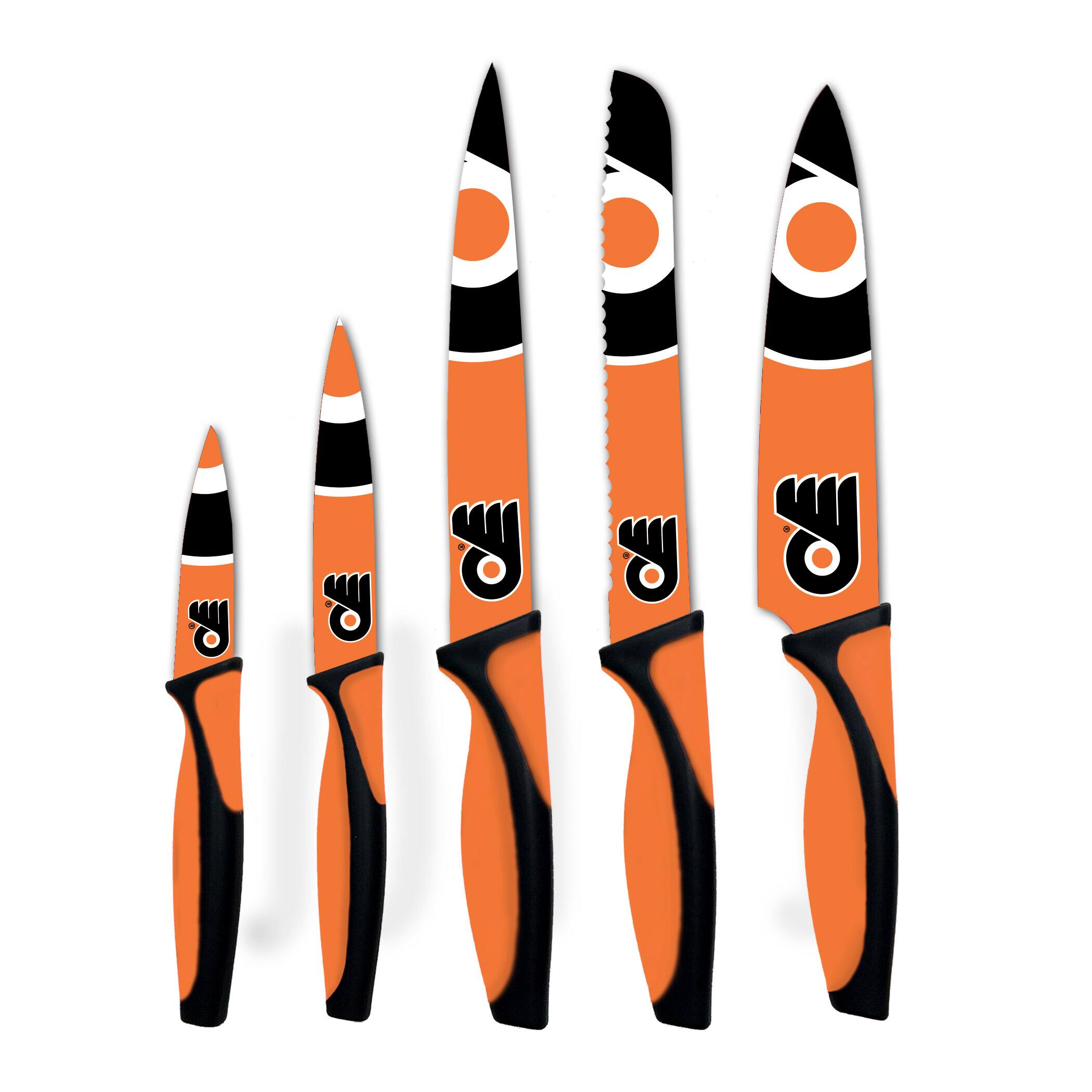 Alt View 1. Woodrow - Philadelphia Flyers 5-Piece Stainless Steel Cutlery Knife Set - Multicolor.