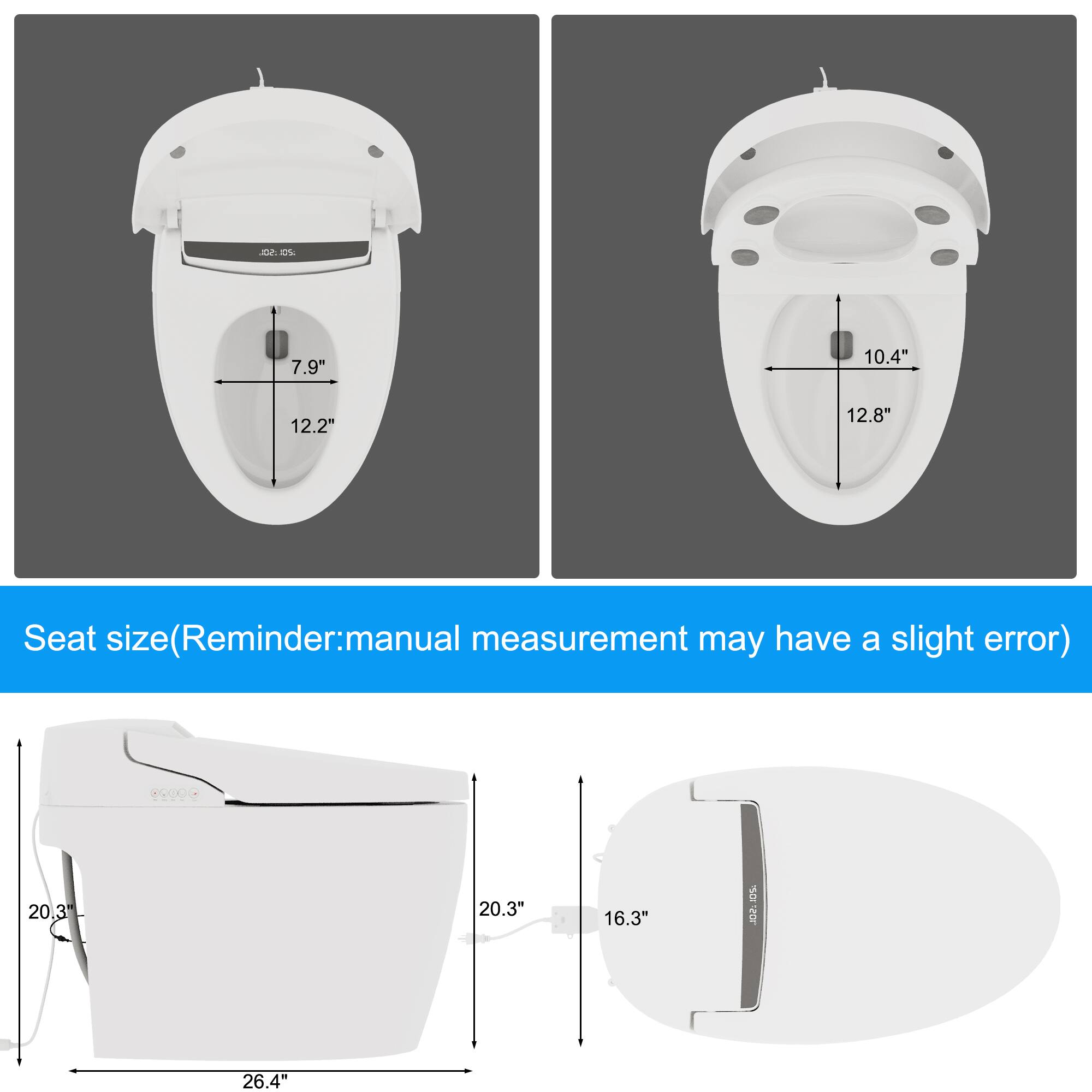 M 1 7.9" 10.4" 12.2" 12.8" Seat size size(Reminder:manual measurement may have a slight error) COCO 20.3" 16.3" 26.4"