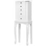 Costway - Jewelry Cabinet Storage Chest Standing Organizer Mirror - White
