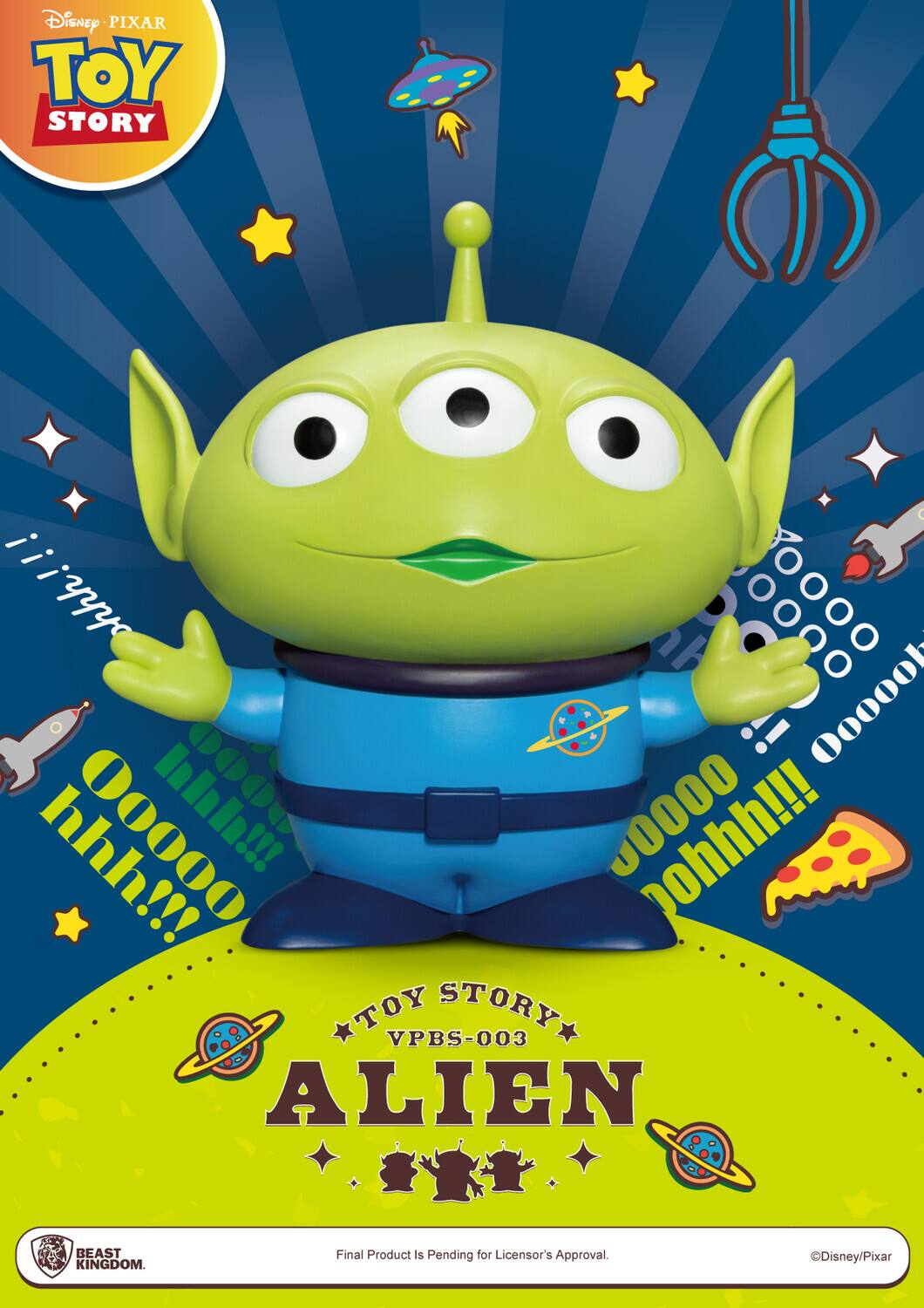 Disney PIXAR TOY STORY Alien VPS-003. Final Product Is Pending for Licensor's Approval. Disney/Pixar.