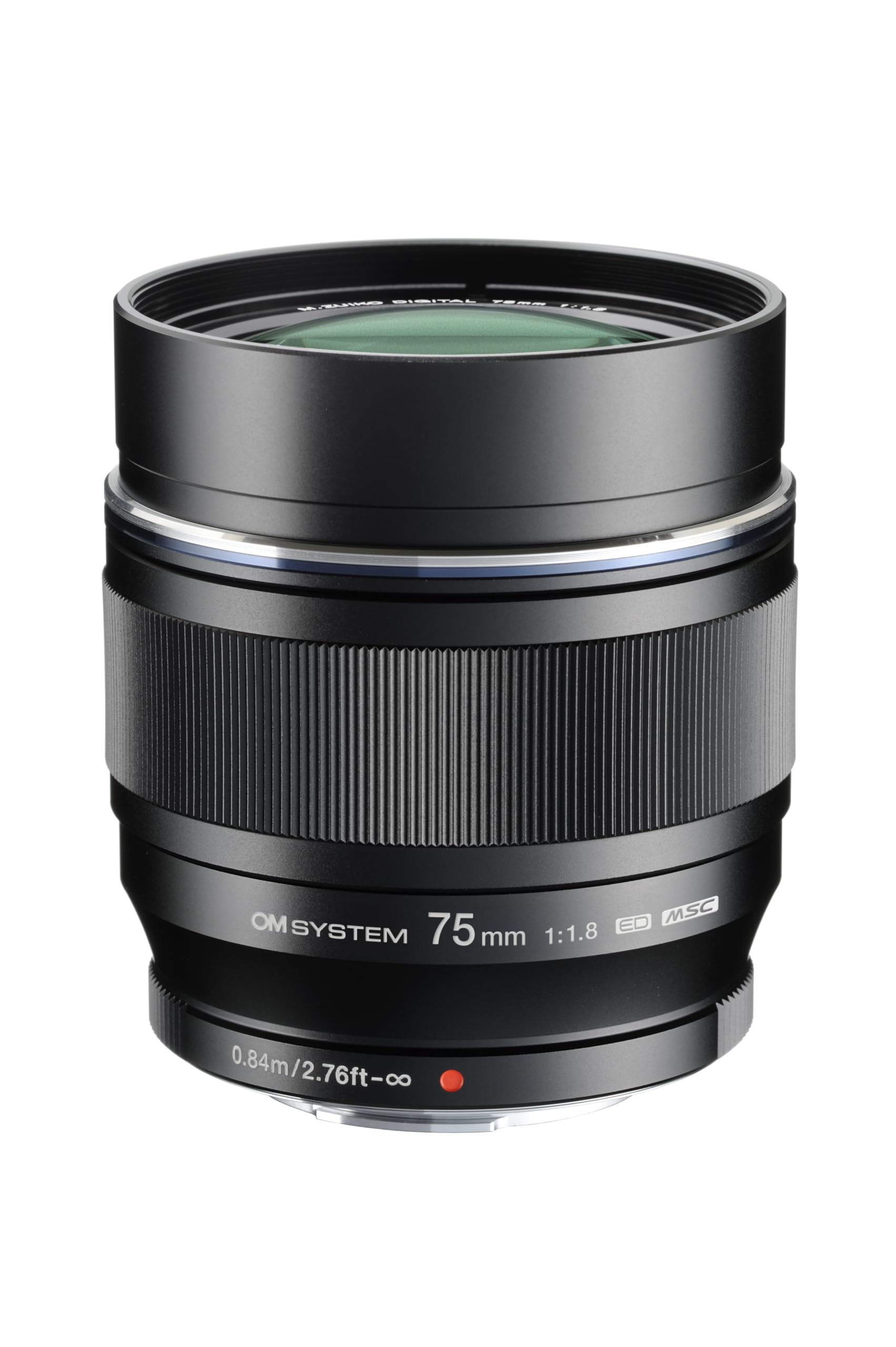OM SYSTEM 75 mm 1:1.8 ED MSC  
0.84m/2.76ft-∞