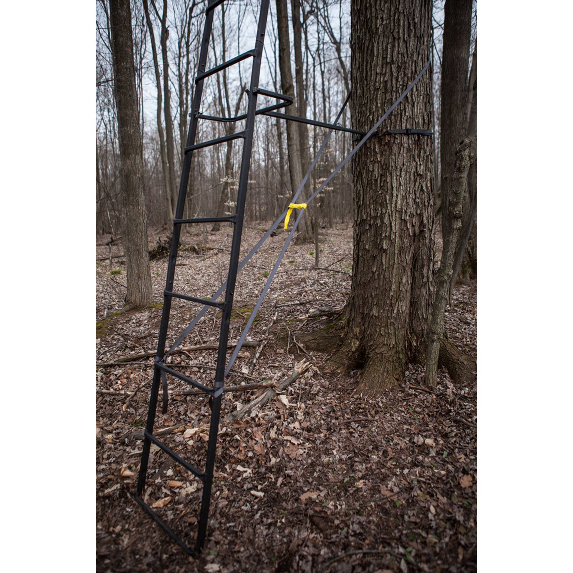 Alt View 7. Hawk - Hawk Big Denali 2 Man Climbing Tree Stand, 18 Foot Deer Hunting Ladderstand - Black.