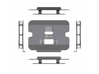 Alt View 2. j5create - j5create Aluminum Multi-Angle Laptop Stand for Up to 16" Laptops, 11.4" x 8.9", Space Gray (JTS127) - Space Gray.