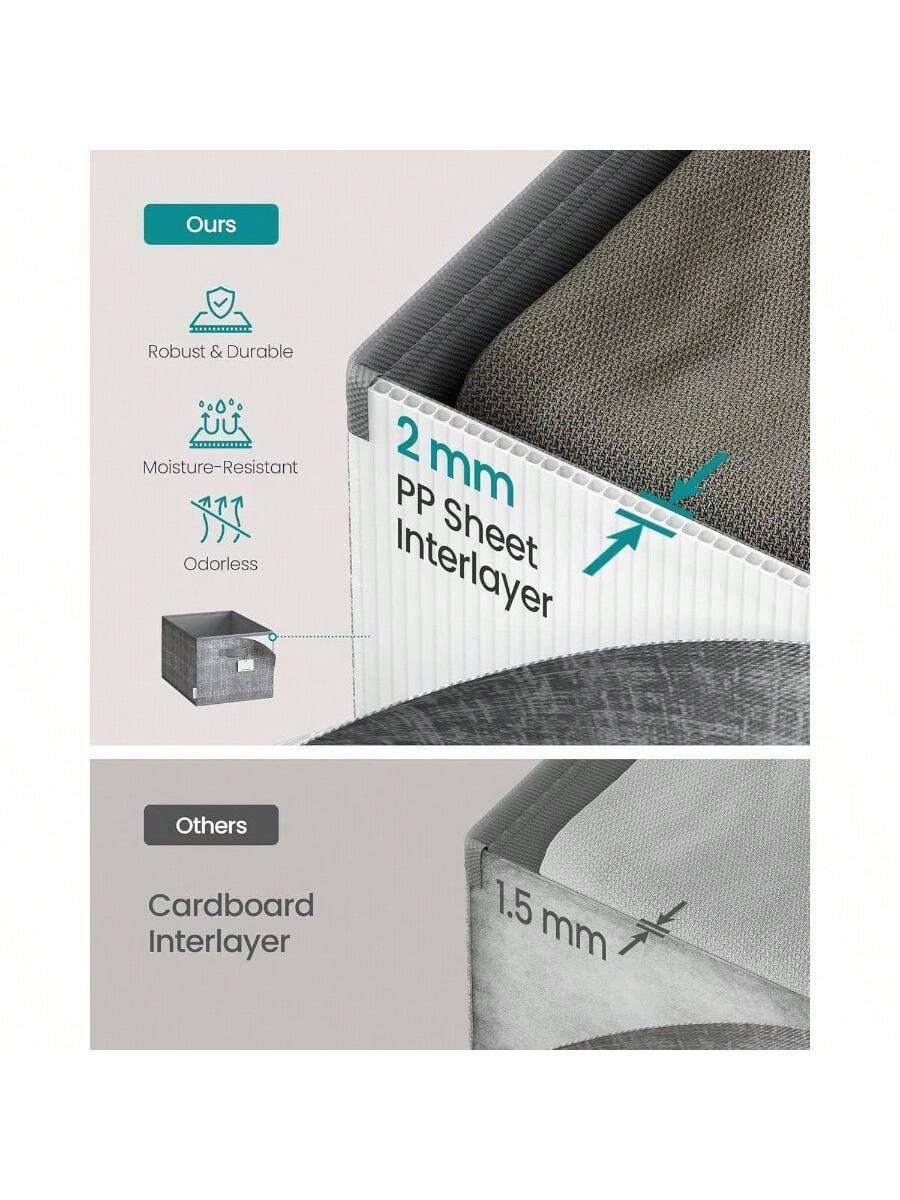 Ours:  
- Robust & Durable  
- Moisture-Resistant  
- Odorless  
- 2 mm PP Sheet Interlayer  

Others:  
- Cardboard Interlayer  
- 1.5 mm