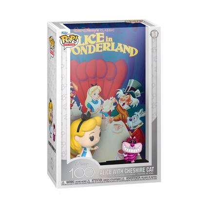 Disney's CLASSIC "Alice in Wonderland" POP! Movie Posters: "Alice with Cheshire Cat" 100 Vinyl Figures.