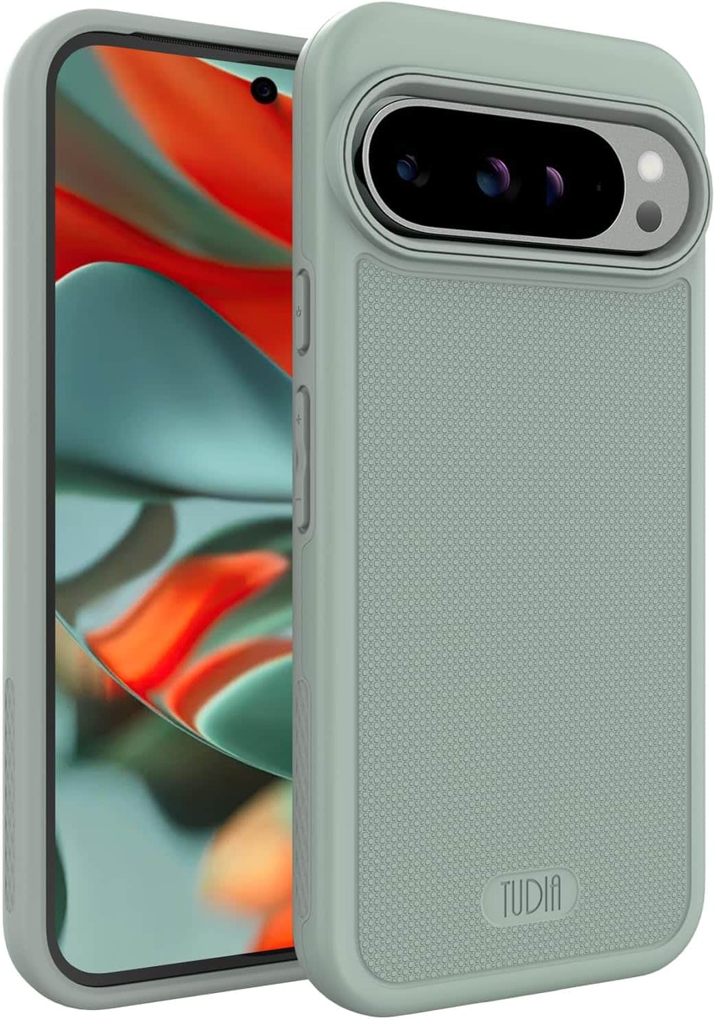 TUDIA - MergeGrip for Google Pixel 9 Pro XL Case Military Grade Phone Case - Green Lily price history on PriceWatchPro
