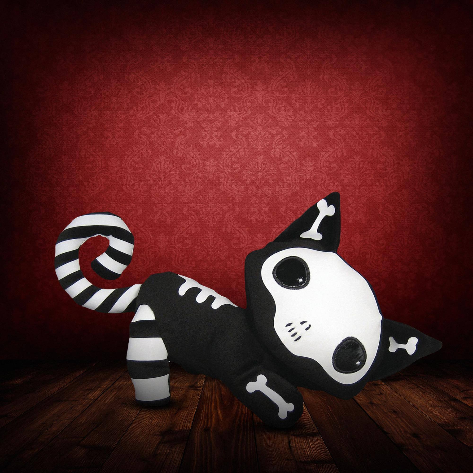 Alt View 10. Toynami - Emily the Strange 8 Inch Skele-Posse Plush | Nee Chee - Black.