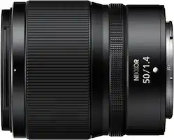 Nikon - NIKKOR Z 50mm f/1.4 Standard lens for Z Mount Mirrorless Cameras - Black - Front_Zoom