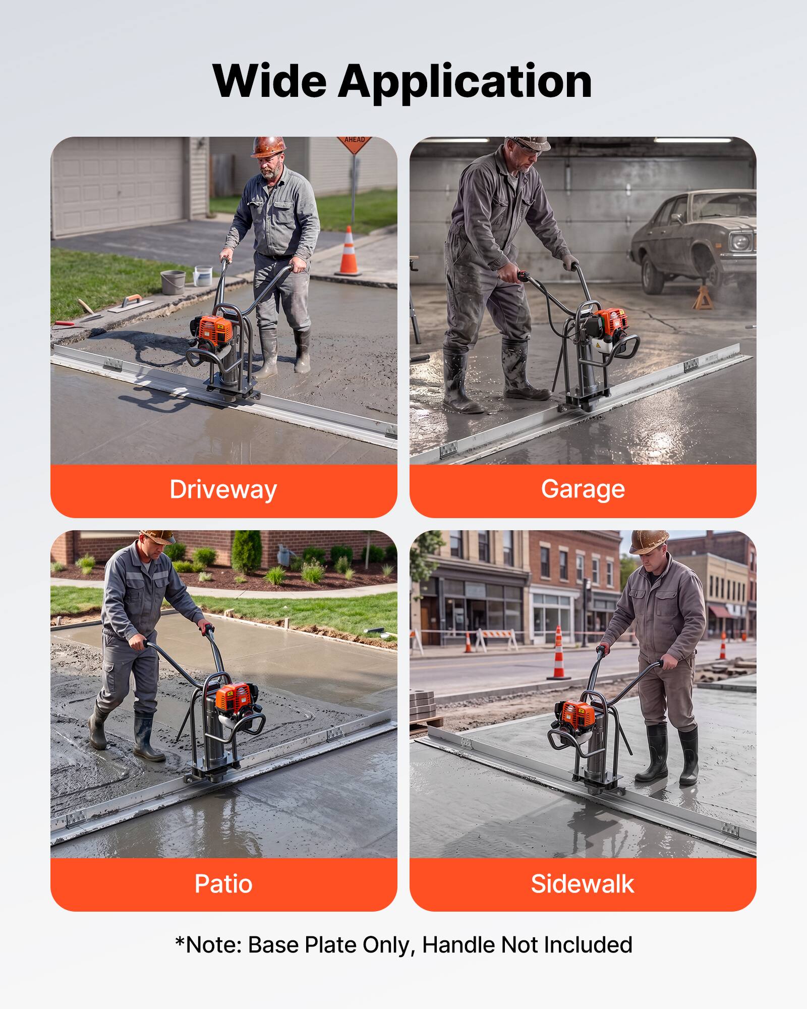 Wide Application APAD P  
Driveway Garage | Patio Sidewalk  
*Note: Base Plate Only, Handle Not Included