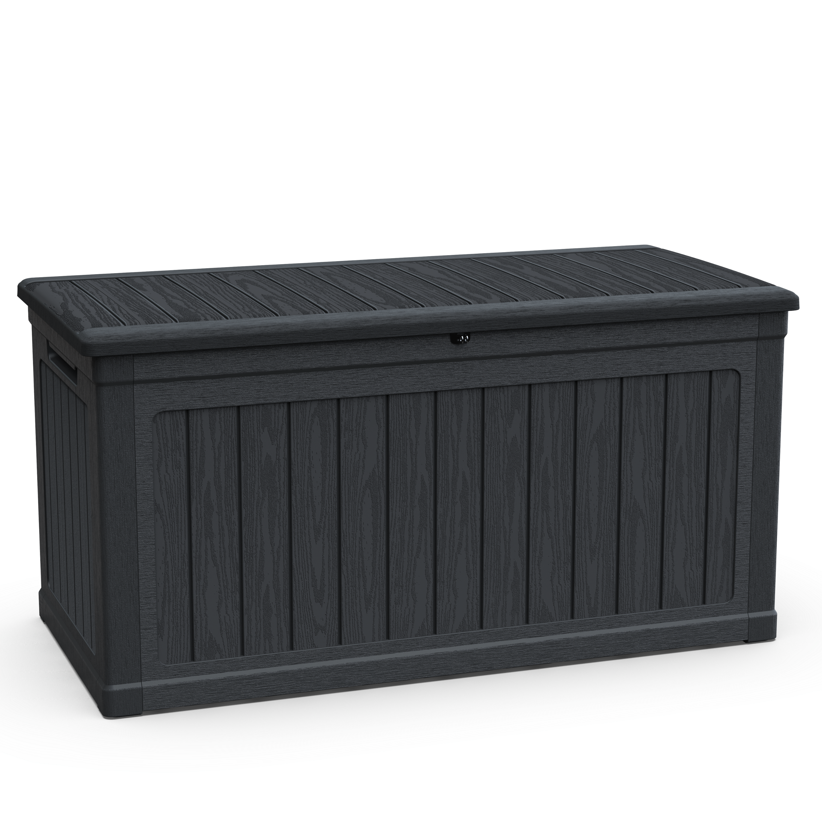 Alt View 1. HOMLUX - Large Outdoor Storage Deck Box for Patio Furniture and Sports/Pools Equipment Waterproof Resin Lockable Black - Black.