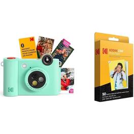 Kodak - Smile+ 2-in-1 Instant Print Camera Gift Bundle w/ Case, Zink 20pk & Accessories - Green