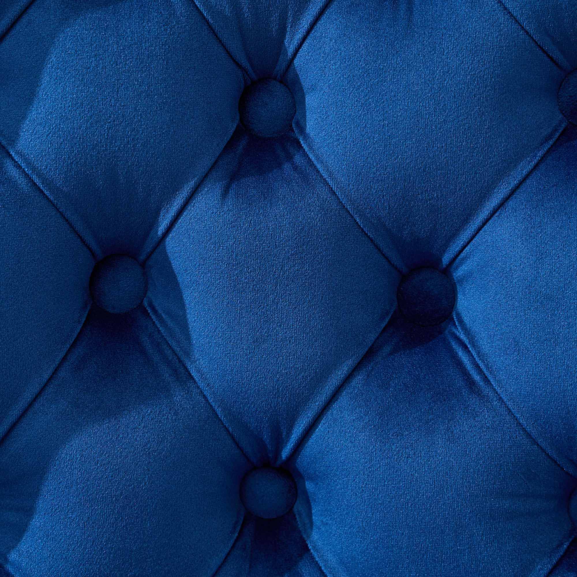 Alt View 6. GOODSILO - Adjustable Height Swivel Barstools with Velvet Upholstery and Chrome Base - Set of 2 for Home Bars and Kitchen Islands - Blue.