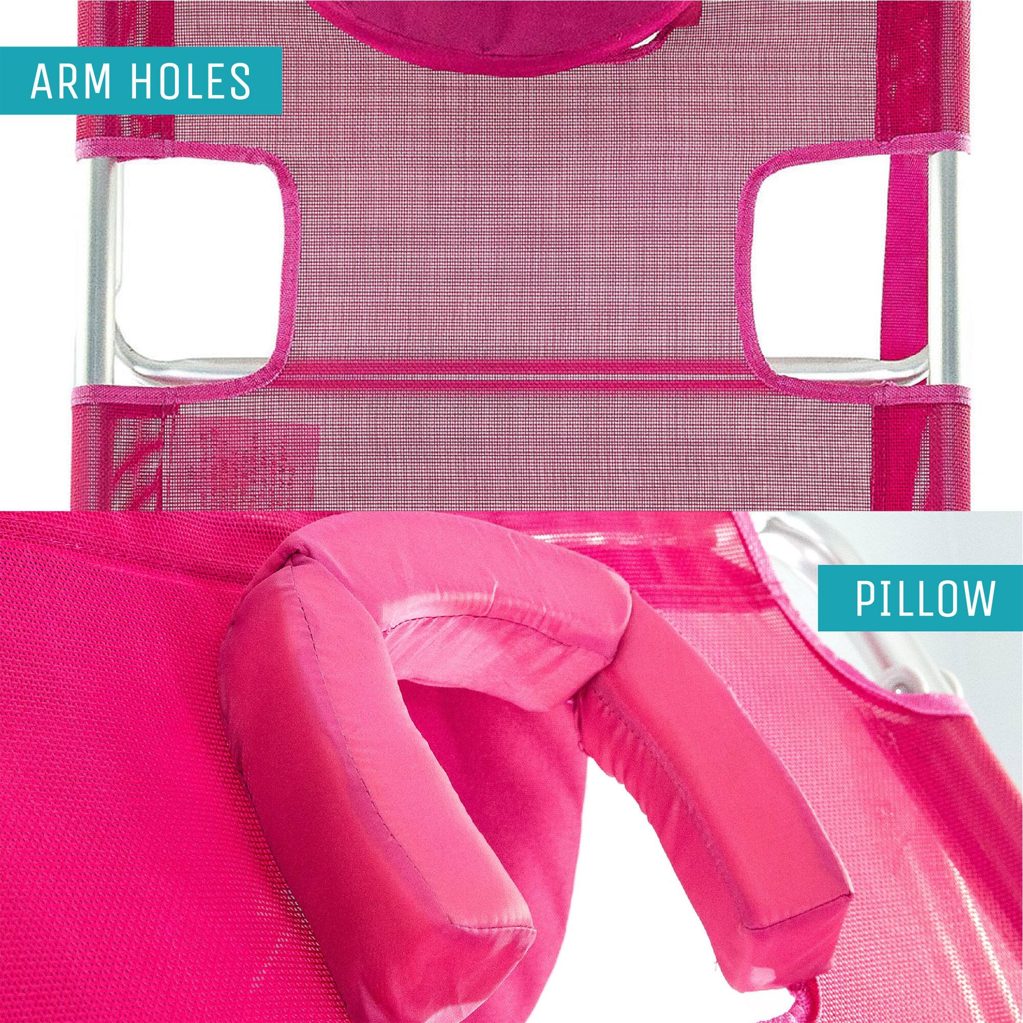 ARM HOLES  
PILLOW