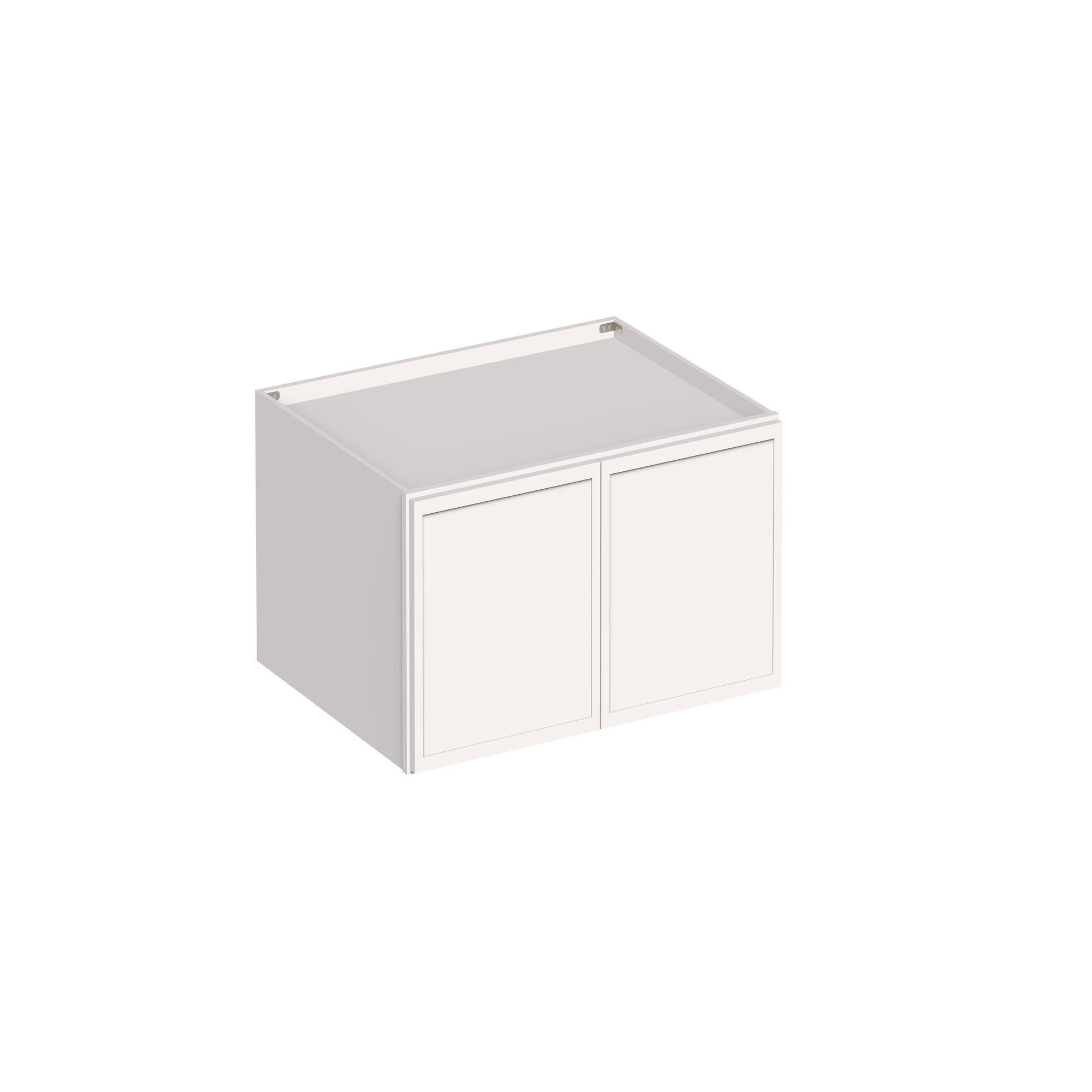 Angle. Boyel Living - 36-in W x 15-in H x 27-in D Slim Shaker RTA Kitchen Deep Wall Cabinet with Soft-Close - Snow White.