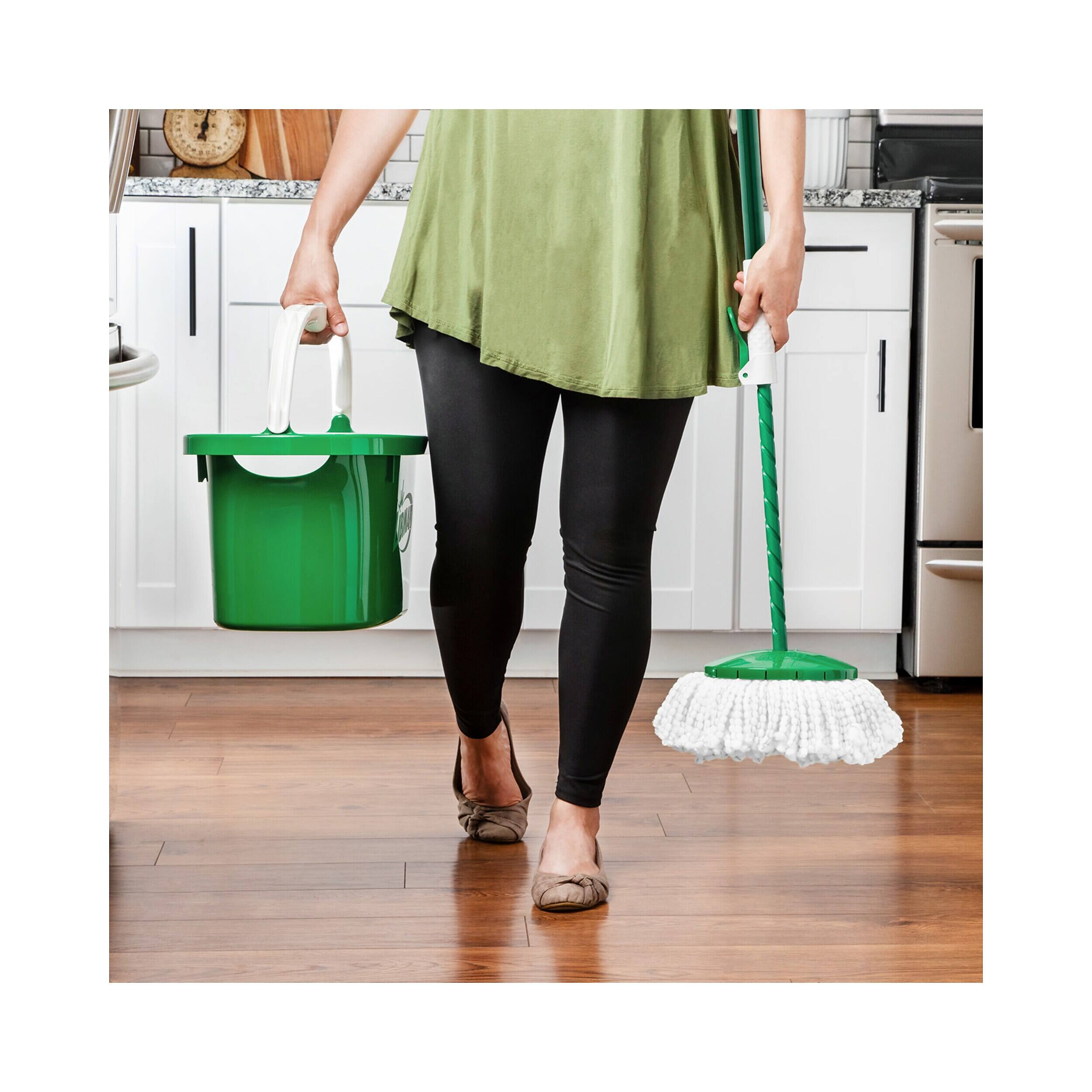 Alt View 4. Libman - Libman Tornado Microfiber Spin Mop & Bucket, Green/White (1283001) - Green/White.