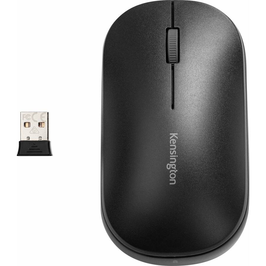 Alt View 5. Kensington - Kensington SureTrack Dual Wireless Mouse - Optical - Wireless - Bluetooth/Radio Frequency - 2.40 GHz - Black - USB 2.0 - Black.