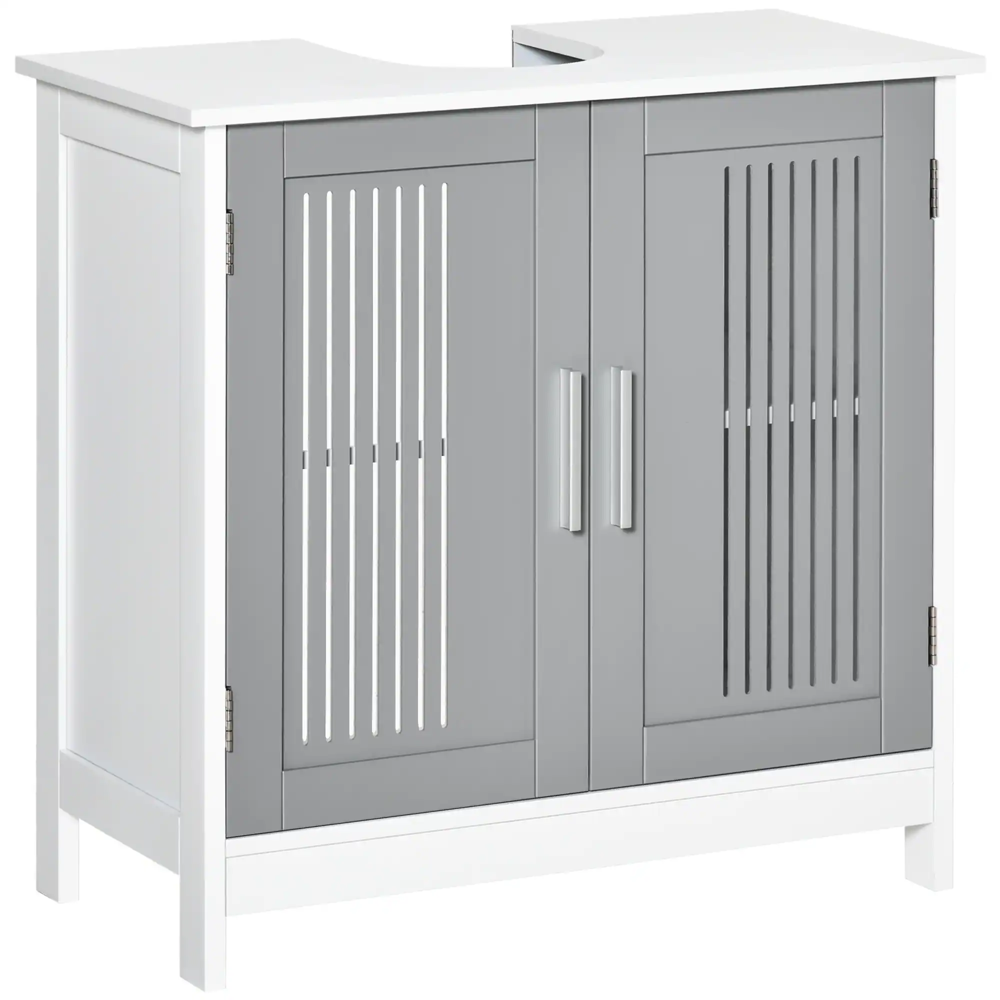 Modern Under Sink Cabinet with 2 Doors, Pedestal Under Sink Bathroom Cupboard, Bathroom Vanity Cabinet