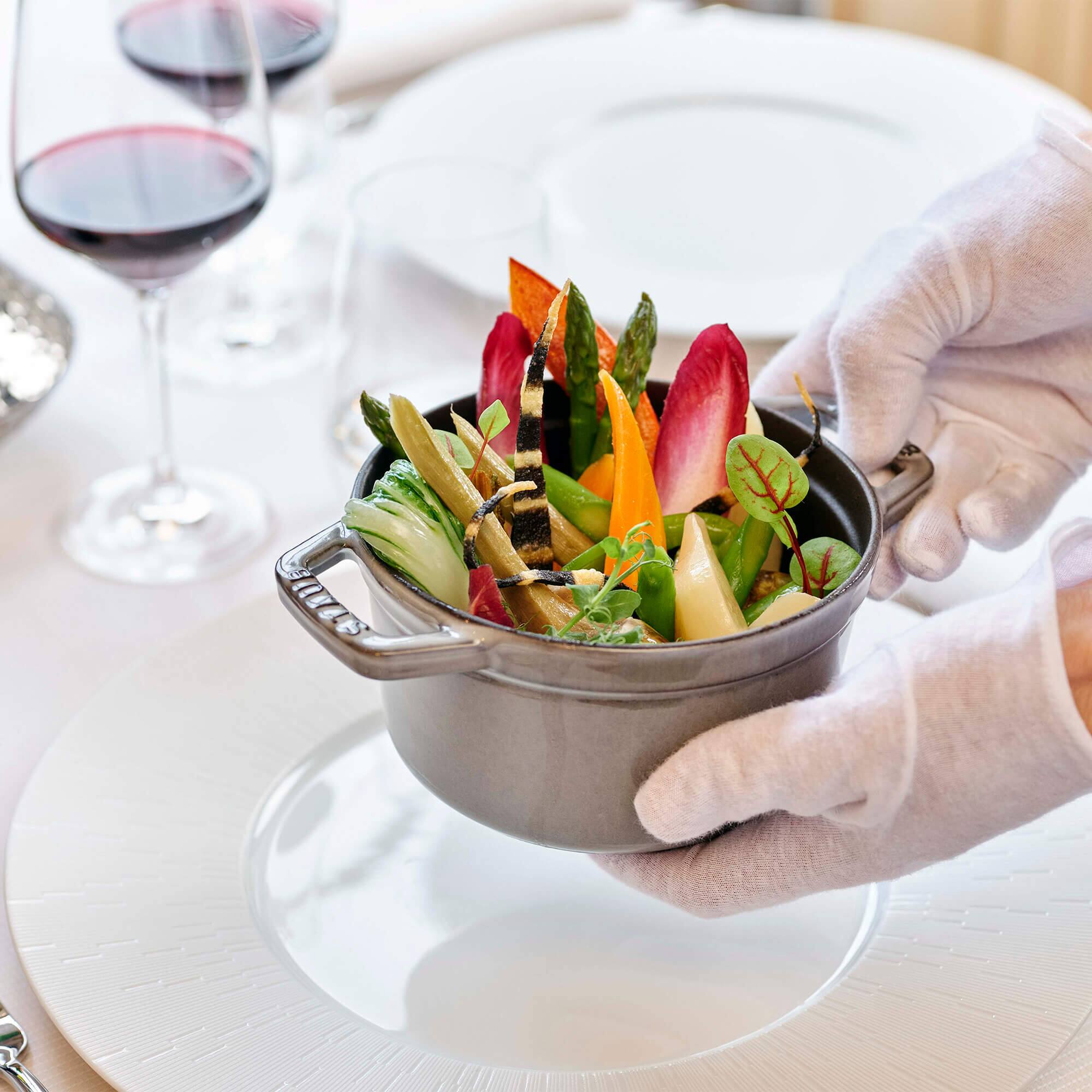 Alt View 5. Staub - Staub Cast Iron 0.75-qt Round Cocotte - Graphite Grey - Graphite Grey.