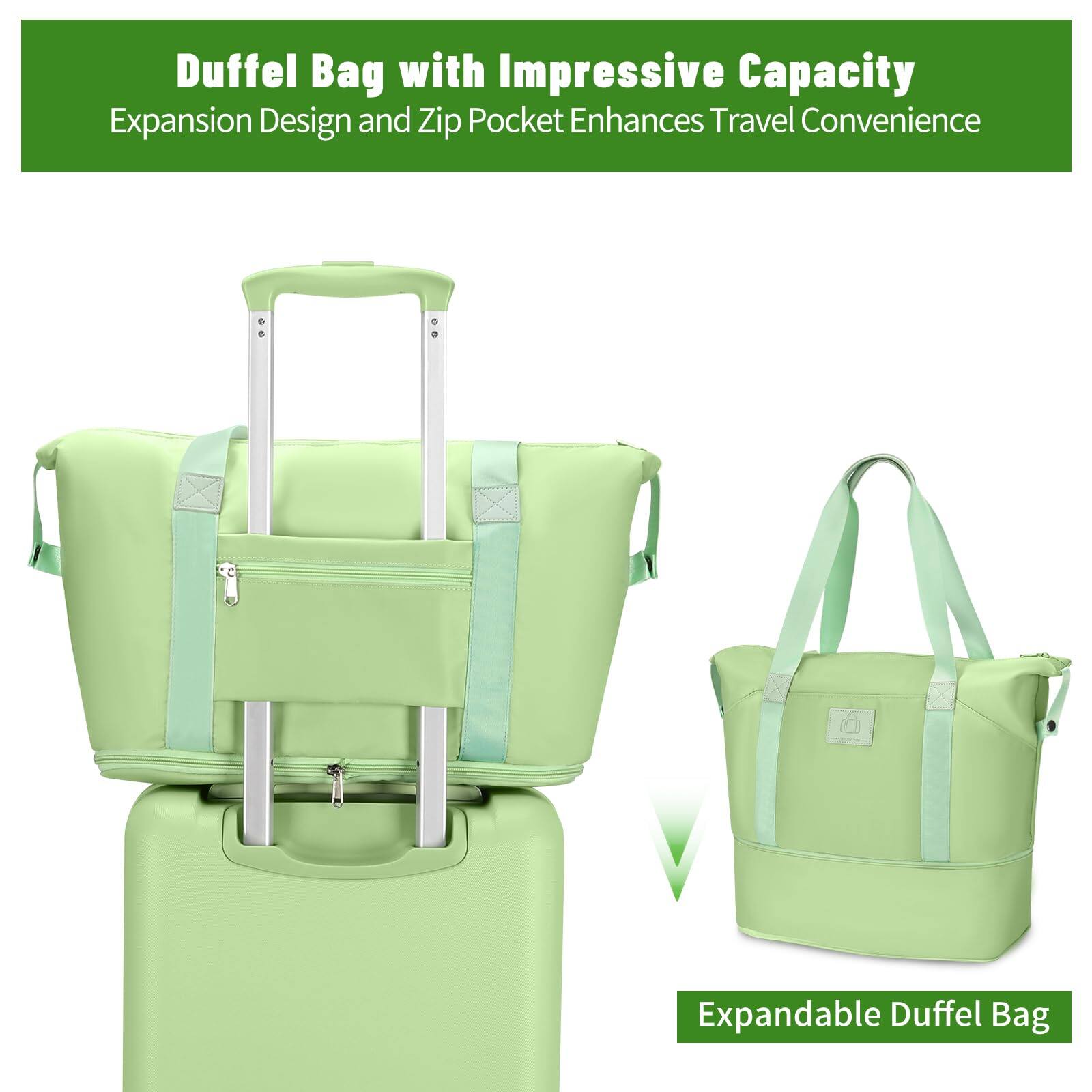 Duffel Bag with Impressive Capacity Expansion Design and Zip Pocket Enhances Travel Convenience

Expandable Duffel Bag