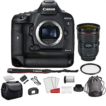 Canon EOS-1D X Mark II
Canon EF 24-70mm f/2.8L II USM
Canon Lens Hood
Canon Lens Cap
Canon Camera Strap
Canon Camera Bag
Canon Cleaning Kit
Canon Memory Card
Canon Battery
Canon Charger
Canon Remote Control
Canon Lens Cap